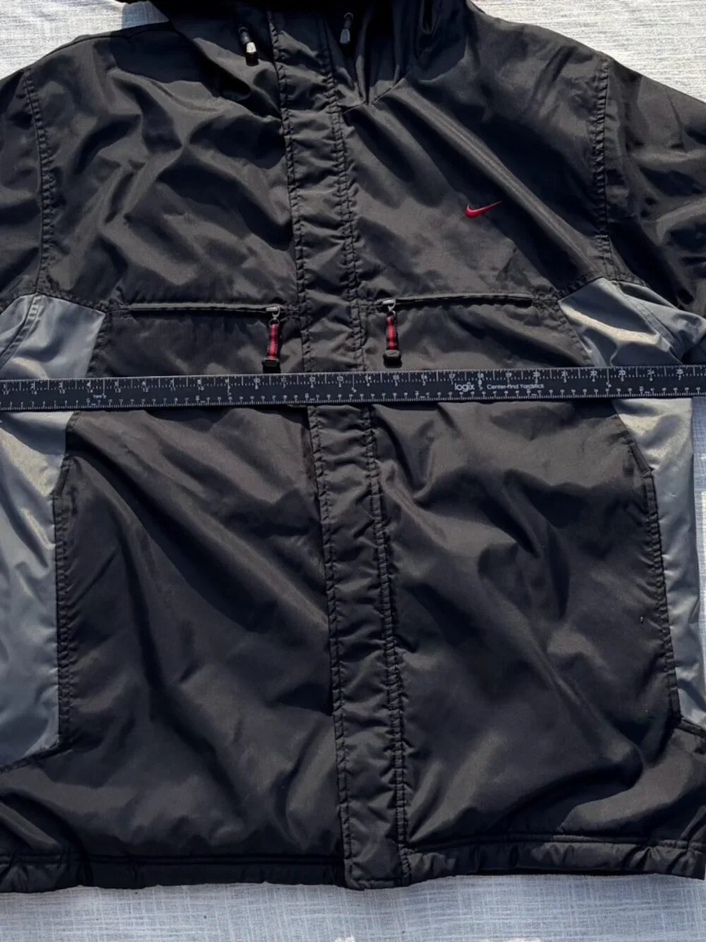 Vintage Nike Reversible Jacket Black/Grey Shell & Black Fleece, Size XL